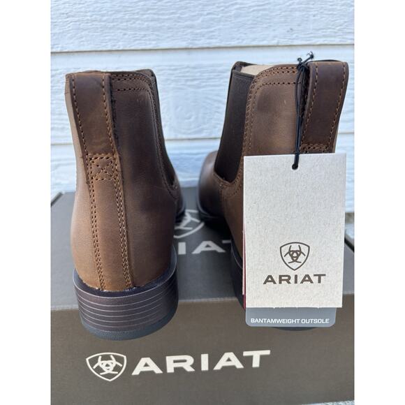 Ariat Booker Ultra Square Toe Mens Size 7.5 EE Oily Distressed Tan Chelsea Boots